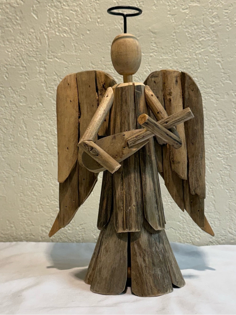 Source Unknown Driftwood Natural Wood Angel Sculpture - Brown & Tan